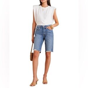 GRLFRND | Beverly Bermuda Shorts Distressed